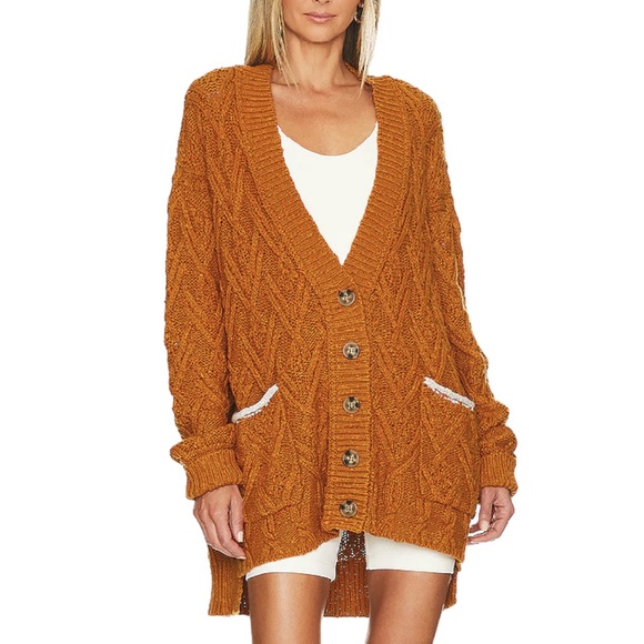 NEW Free People Montana Cable Cardigan - Picture 7 of 15